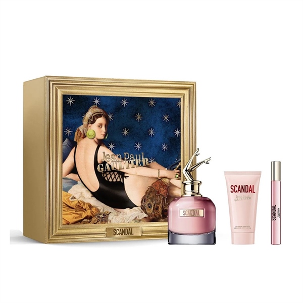 Gift Set Nước hoa Jean Paul Gaultier Scandal 3pcs (EDP 80ml & BL 75ml & EDP 10ml)