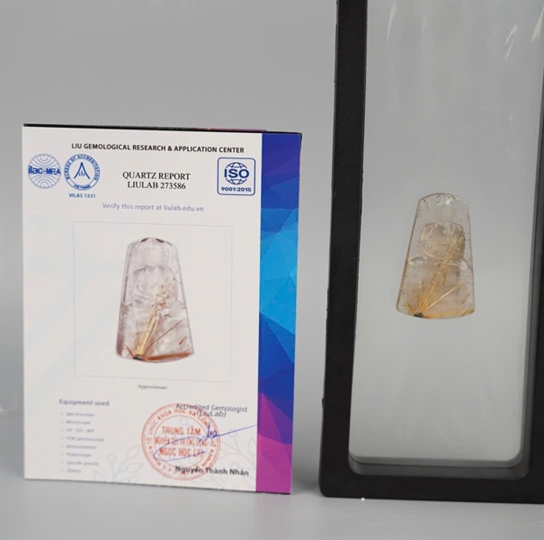 Mặt phật adida thạch anh tóc vàng (273586) +