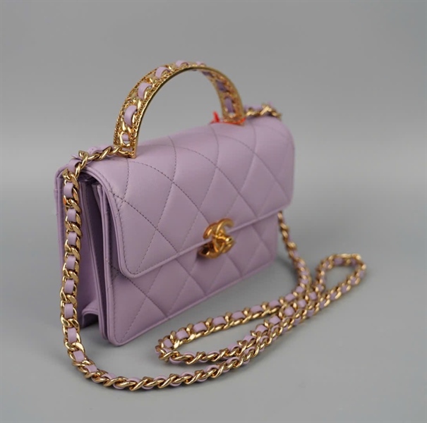 Túi Chanel Handle màu tím (LENJ37N5) sz20 KG+