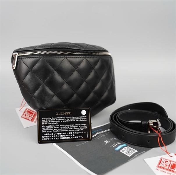 Túi Chanel Bumbag đen (31824391) sz16 KG+