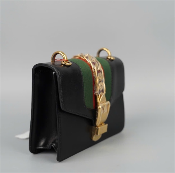 Túi GG sylvie màu đen (thiếu strap) 431666493075 sz16 (BQ) KG+