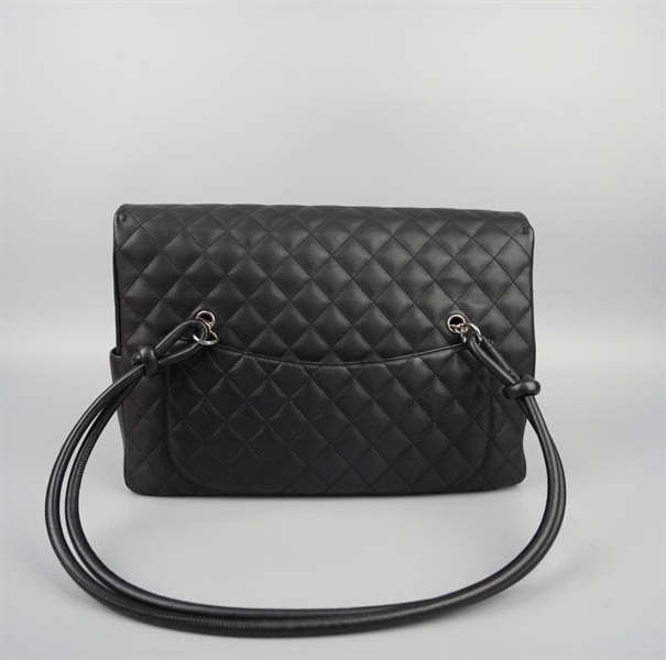 Túi Chanel Ligne Cambon đen in logo (10059163) sz33 KG+