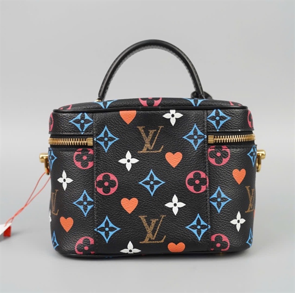 Túi LV cốp đen hoa nhiều màu kèm ổ+ chìa sz18 (HC)+