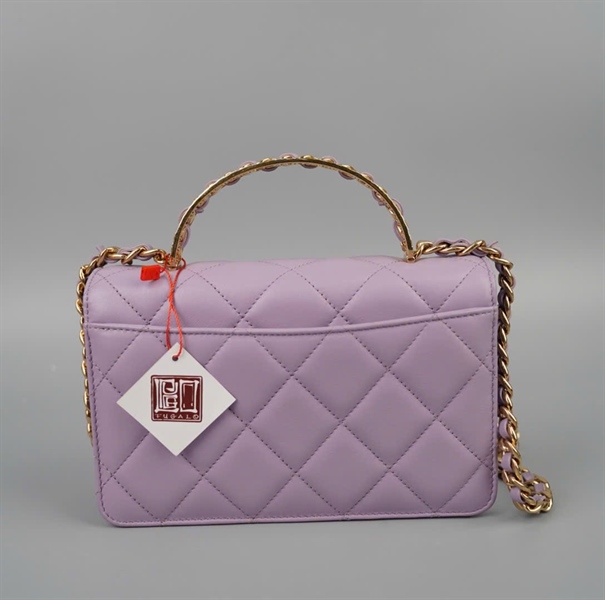 Túi Chanel Handle màu tím (LENJ37N5) sz20 KG+