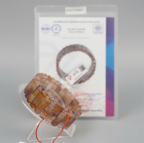 Vòng bản gốc tóc thạch anh tóc vàng (486432) +