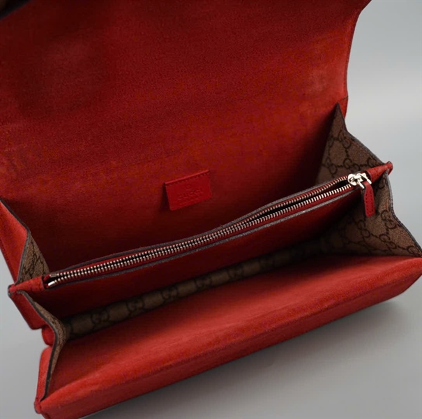 Túi GG Dionysus xám viền đỏ (400249486628) sz26 (BQ) KG+