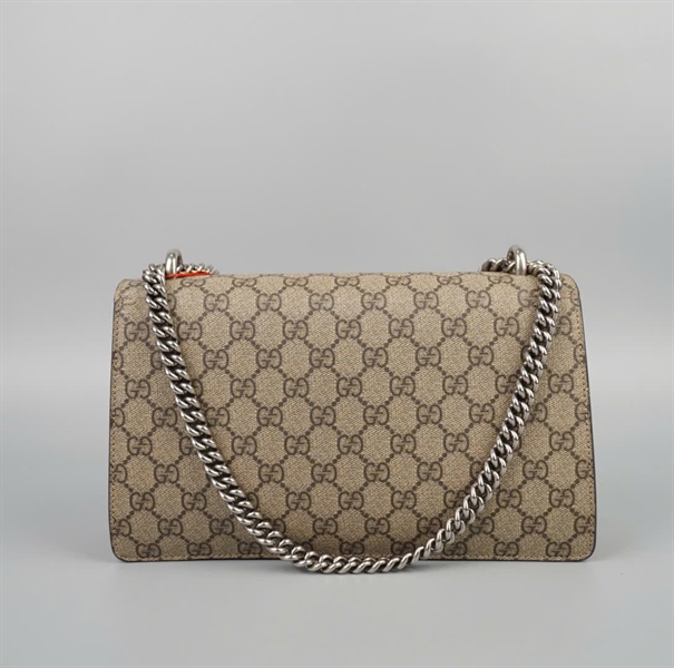 Túi GG Dionysus xám viền đỏ (400249486628) sz26 (BQ) KG+