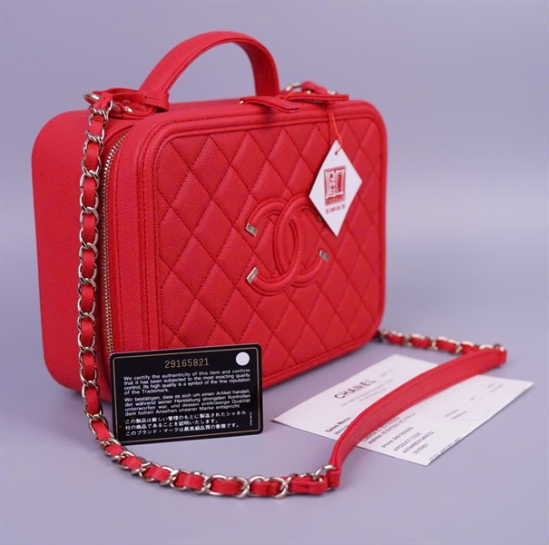 Túi Chanel Vanity màu cam (29165821) sz24 (BQ) KG+