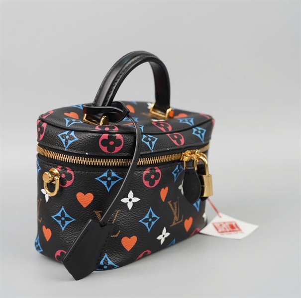 Túi LV cốp đen hoa nhiều màu kèm ổ+ chìa sz18 (HC)+