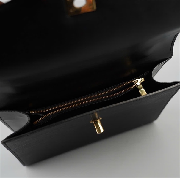 Túi LV Vintage Kelly đen vân sz26 KG+