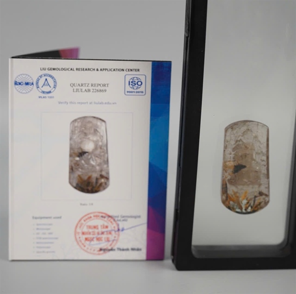 Mặt quan công thạch anh tóc vàng (226869) +