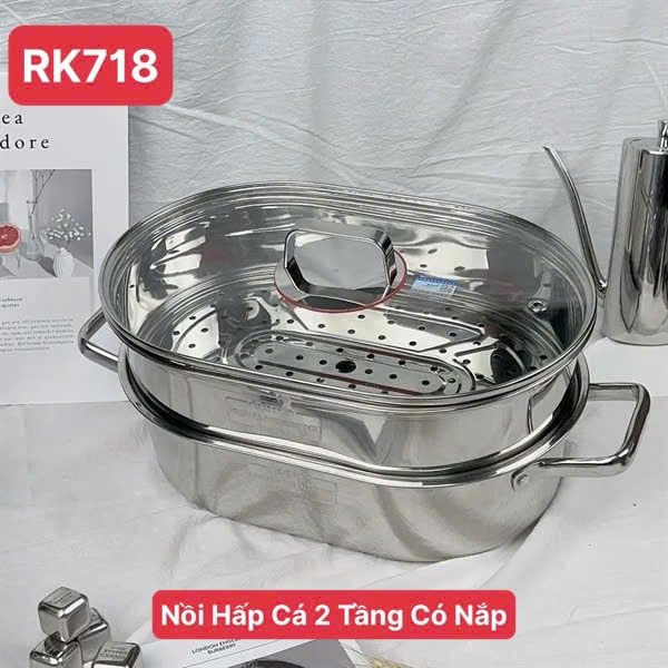 S700 - N718 O718 Nồi Hấp Cá 2 Tầng NK-AL718ZG [T8]