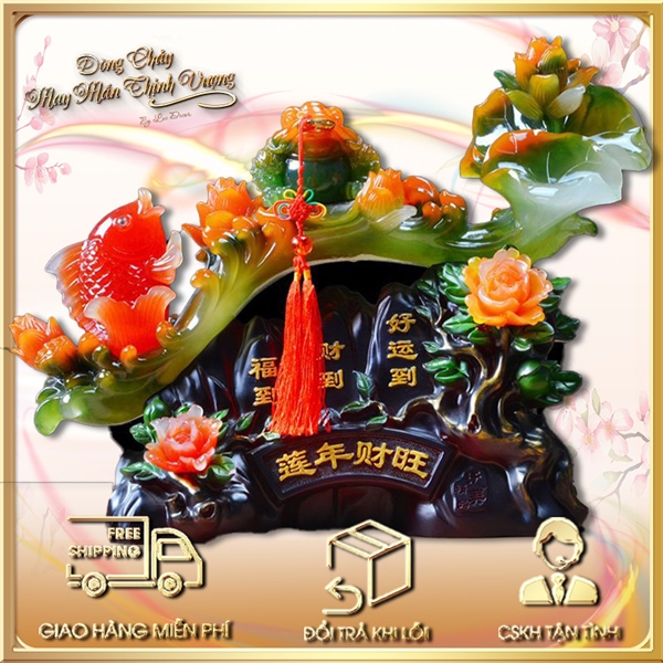 Gậy Như Ý Cát Tường Chiêu Tài May Mắn, Thiềm Thừ, Hoa Mẫu Đơn Quà Tặng Khai Trương, Tân GIa Nhà Mới