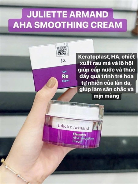 Kem dưỡng hỗ trợ trẻ hóa da , sáng da dJuliette Armand AHA Smoothing Cream