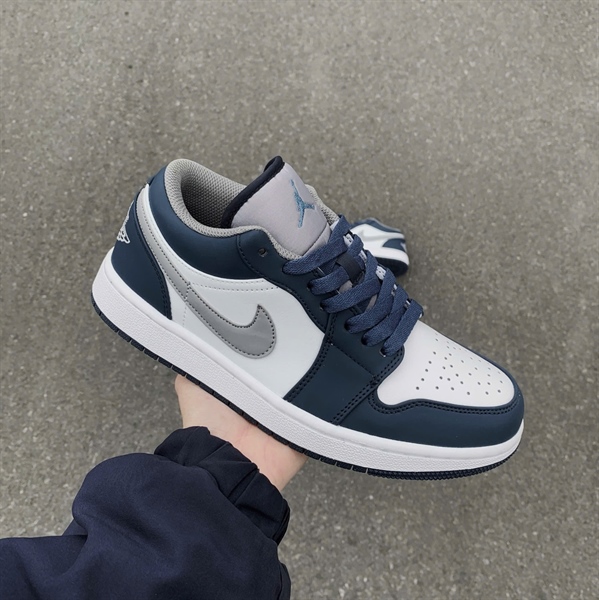 Nike Air Jordan 1 Low True Blue Cement xanh