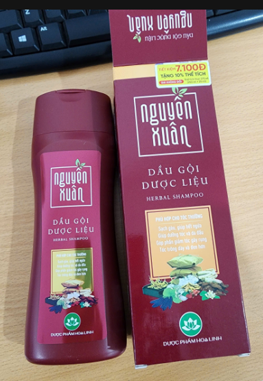 Dầu gội dược liệu Nguyên xuân 275ml (Đỏ) (250ml KM 25ml) - Hoa Linh