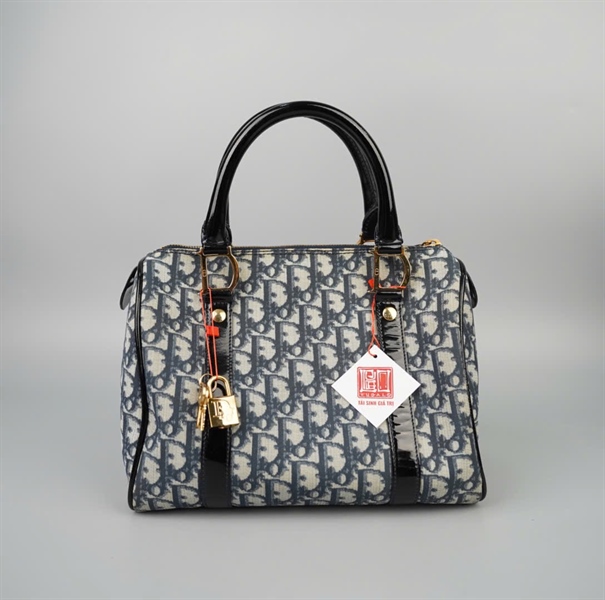 Túi Dior Speedy màu xám viền đen (BO C 0111) kèm ổ + chìa sz26 +