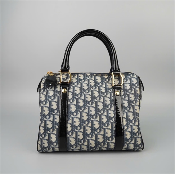 Túi Dior Speedy màu xám viền đen (BO C 0111) kèm ổ + chìa sz26 +