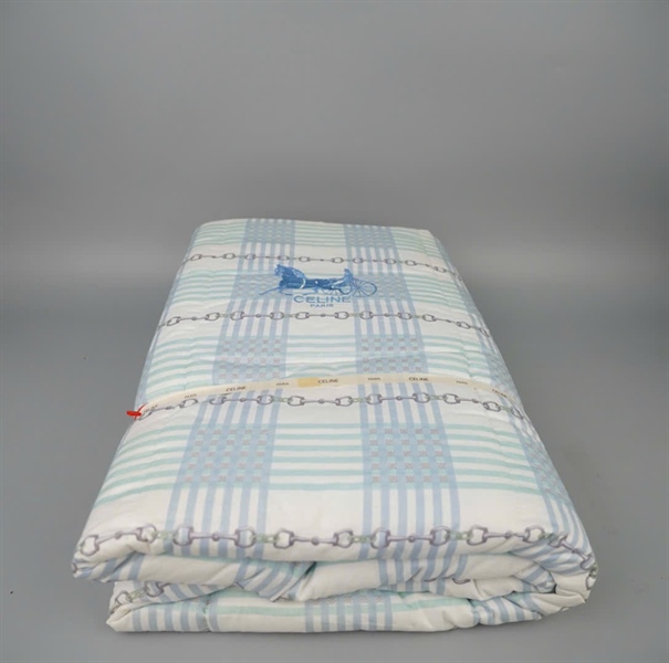 Chăn mền Celine màu xanh logo xanh dương (PN)+