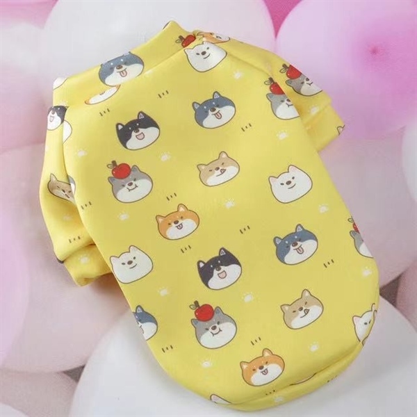 Áo hoạ tiết chó mèo vàng