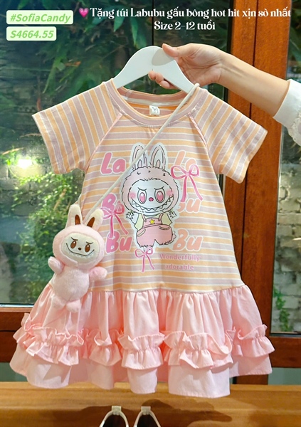 P799 Đầm váy Bg Labubu tặng túi