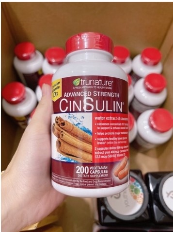 Viên uống cân bằng đường huyết Cinsulin Trunature 200 viên ( date 8/2028)