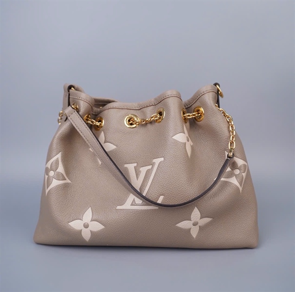 Túi LV Nóe nền nude hoa trắng kèm ví sz28 KG+