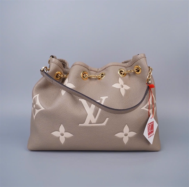 Túi LV Nóe nền nude hoa trắng kèm ví sz28 KG+