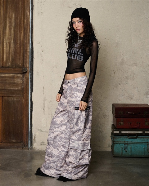TWENTI Quần Camo Túi Hộp Phối Dây Kéo - CAMO - 1