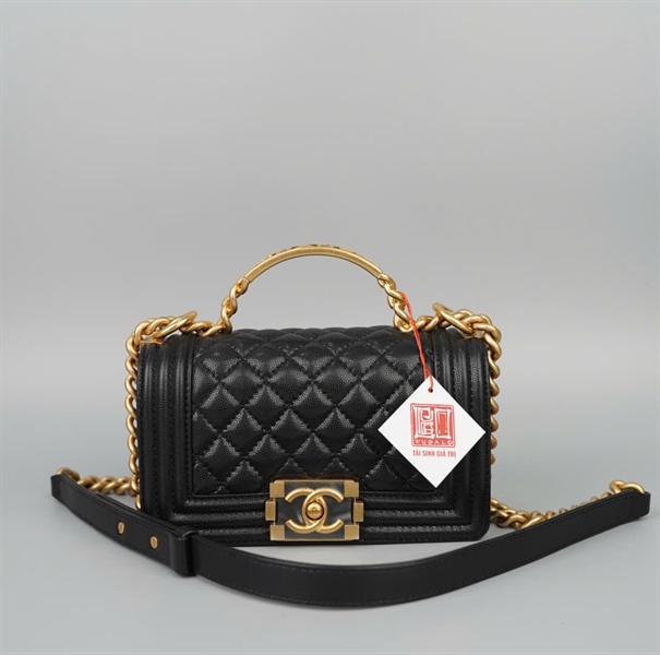 Túi Chanel Boy đen (A2CG76KA) sz20 (HC)+