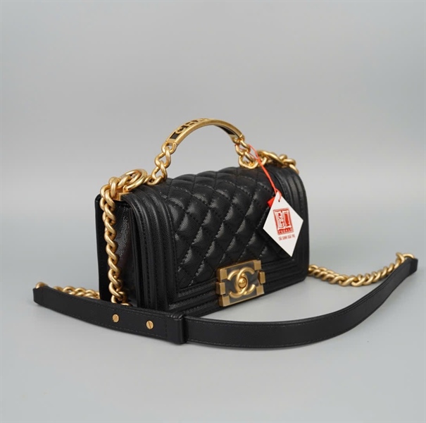 Túi Chanel Boy đen (A2CG76KA) sz20 (HC)+