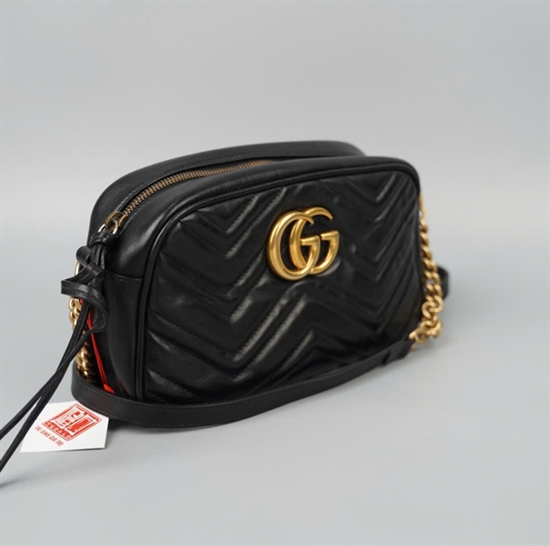 Túi GG đeo chéo màu đen (447632520981) sz23 KG+