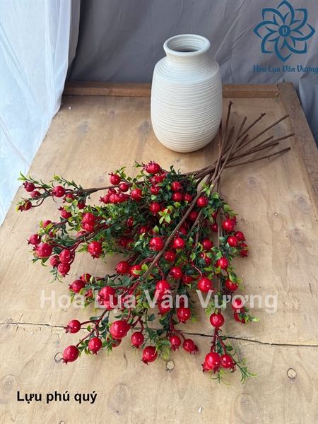 Lựu phú quý - Quả và dây quả - Hoa Lụa Vân Vượng