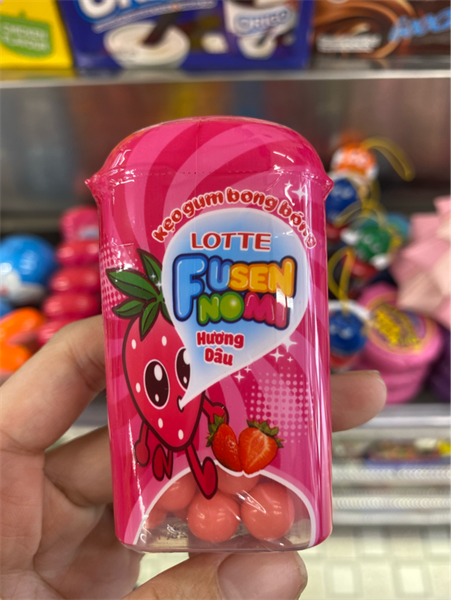 Kẹo gum Lote Fusennomi hương dâu hộp 14G