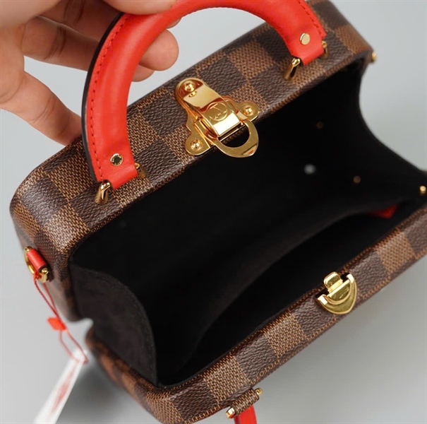 Túi LV Stories Box ô vuông nâu thêu hình (SN3108) sz19 KG+
