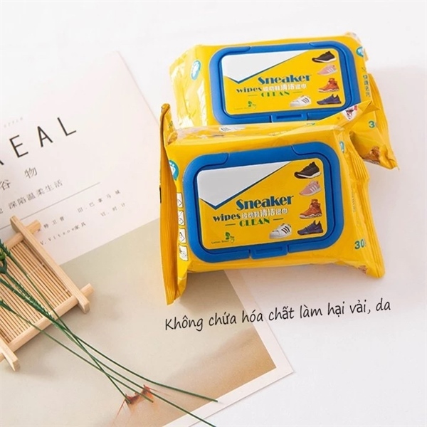 Gói 40 miếng khăn lau giày Vịt Vàng