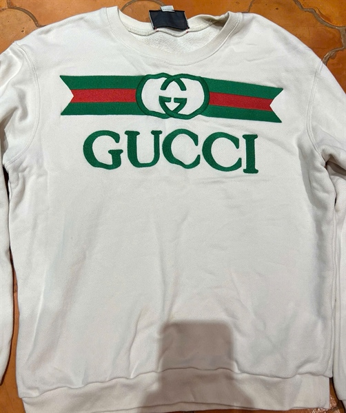 Áo thun GG trắng dài tay in chữ (HC)+