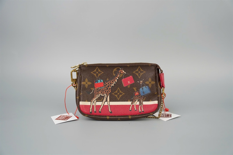 Ví LV hoa nâu in hình hươu cao cổ (LT) KG+