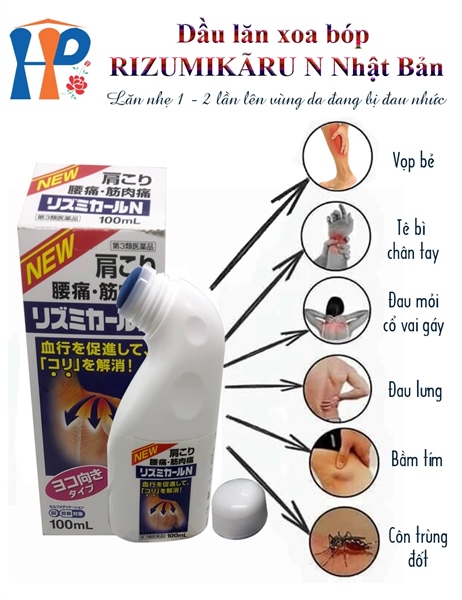 Dầu lăn xoa bóp rizumikaru N Nhật Bản 100ml