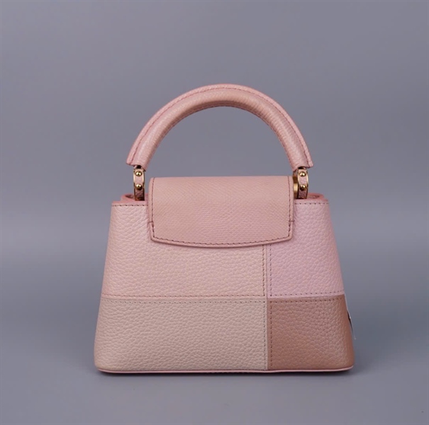Túi LV Capu hồng phối nude sz20 (HC)+