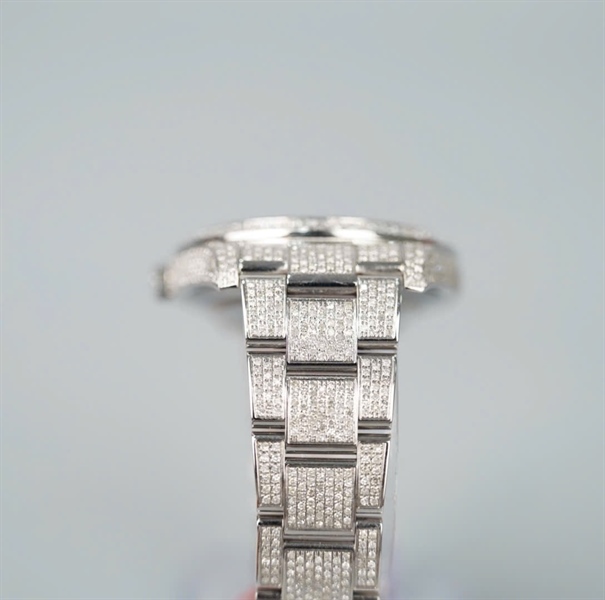 Đồng hồ Rolex bạc đính full đá (HC) KG+