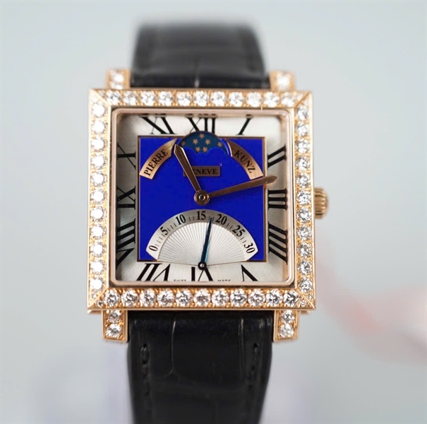 Đồng hồ Geneve dây đen mặt vuông (No00) (HC) KG+