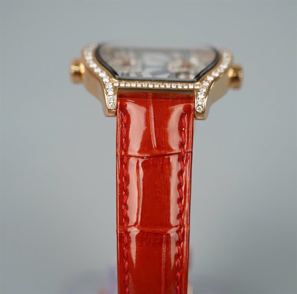 Đồng hồ Delacour dây đỏ (No581) (HC) KG+