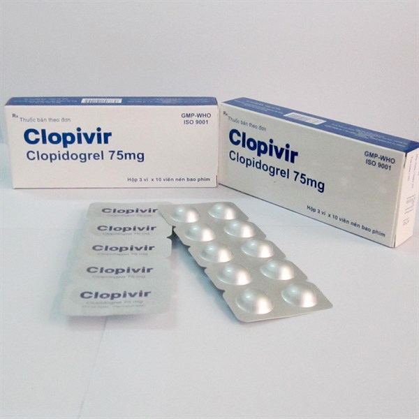 Clopivir clopidrogrel 75mg bidiphar (h/30v)