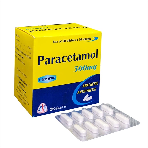 Paracetamol 500mg viên dài mekophar (h/200v)