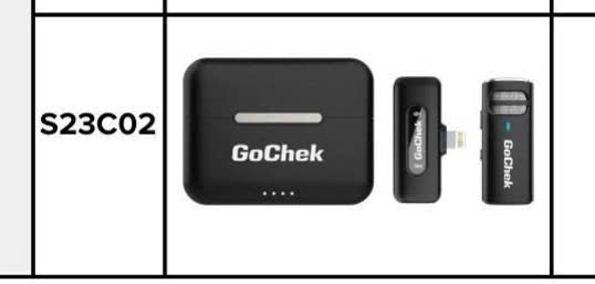 Mic thu âm không dây đơn GoChek iPhone S23C02 :