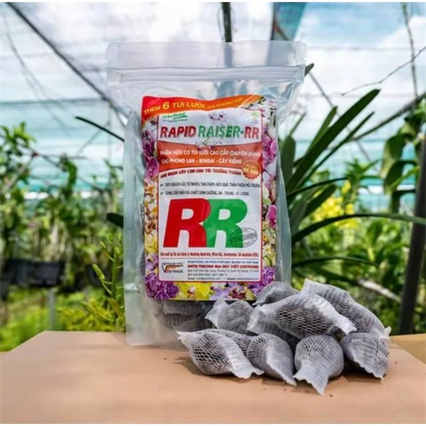 Phân Hữu cơ tan chậm chuyên dùng cho Phong Lan, Bonsai, Cây kiểng - Rapid Raiser (chuyên Ra Hoa) - RR 500gr