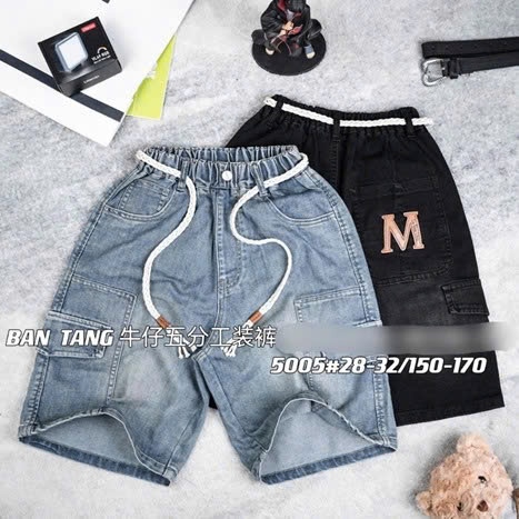 QT JEAN LỬNG IN CHỮ M TÚI SAU SIZE 16-22,R4