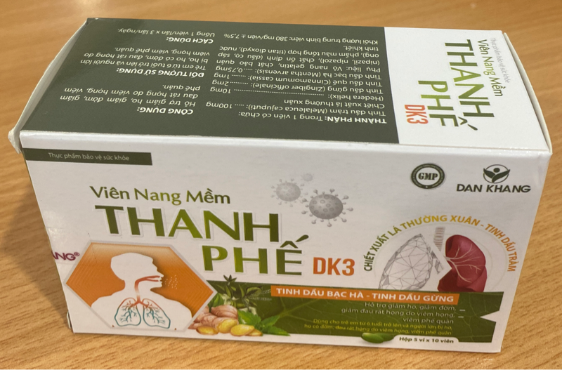 Viên nang mềm thanh phế DK3 (Hộp 5 vỉ x 10 viên) - Dân Khang VN