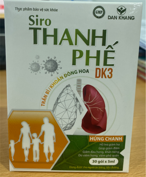 Siro thanh phế DK3 (Hộp 30 gói x 5ml) - Dân Khang VN